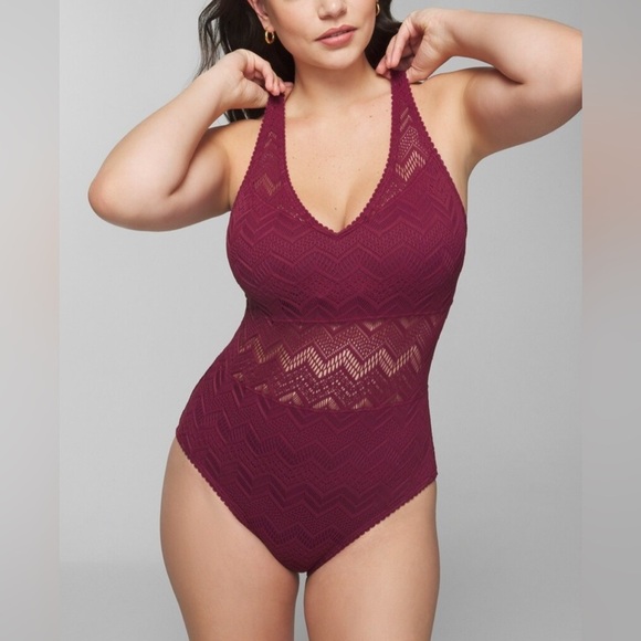 SOMA Crochet One-Piece Swimsuit Ruby - Picture 3 of 10